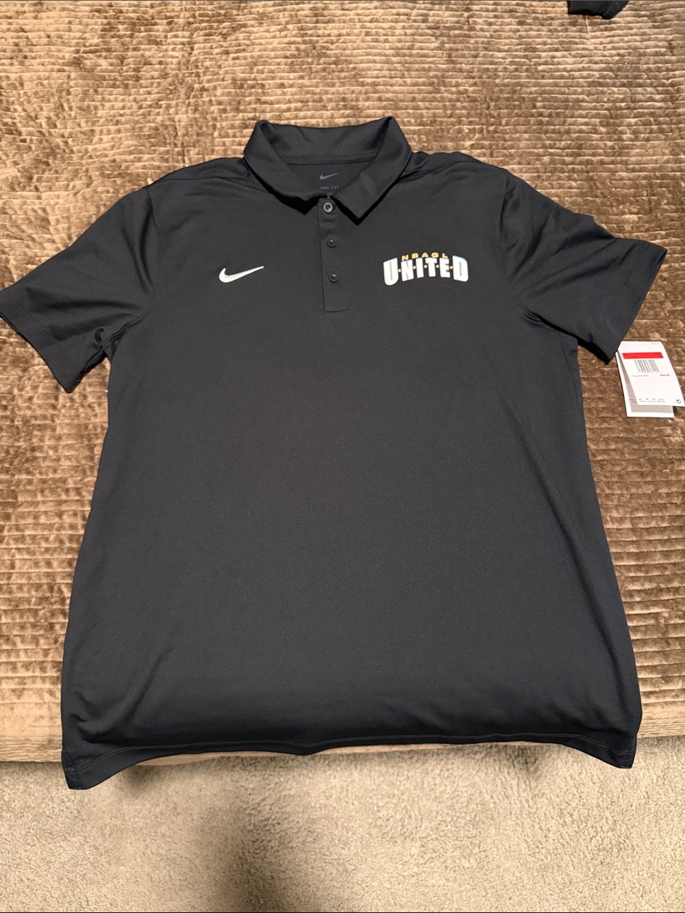Nike Black G league United Polo Shirt size L NWT